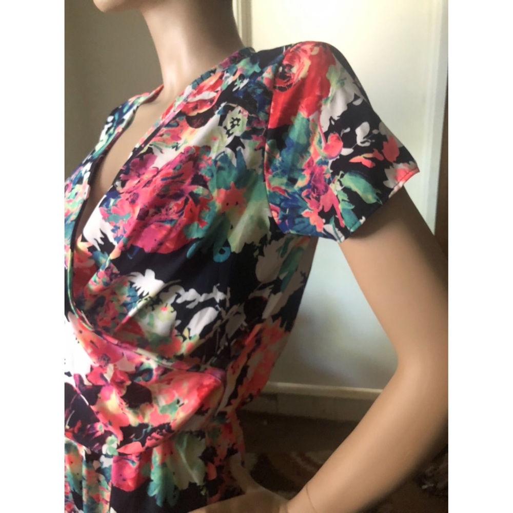 12pm by mon ami bright floral wrap top romper